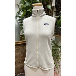 Patagonia Womens M Oatmeal Fleece Better Sweater Vest Zip Up Cream Beige Ivory